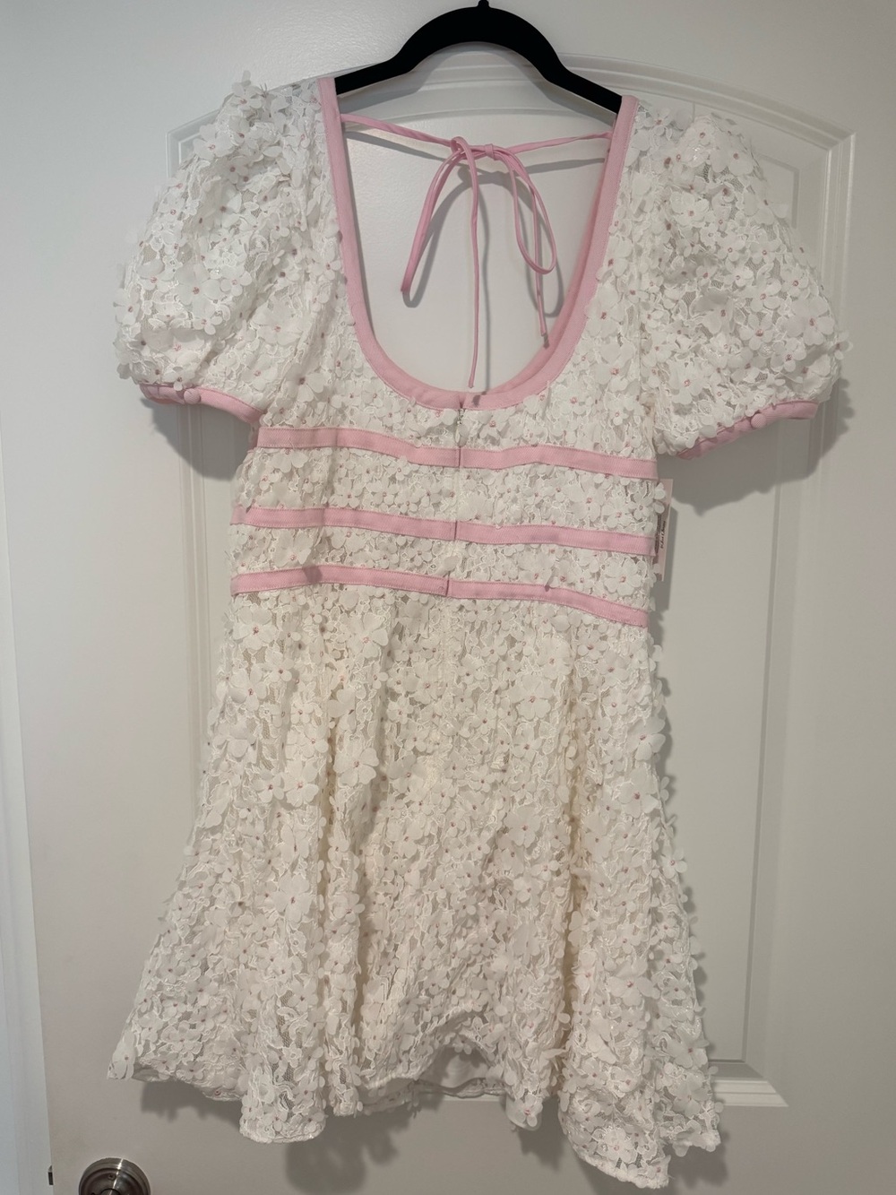 For Love and Lemons Stacked Blossom Lace Mini Dress - Picture 11 of 14